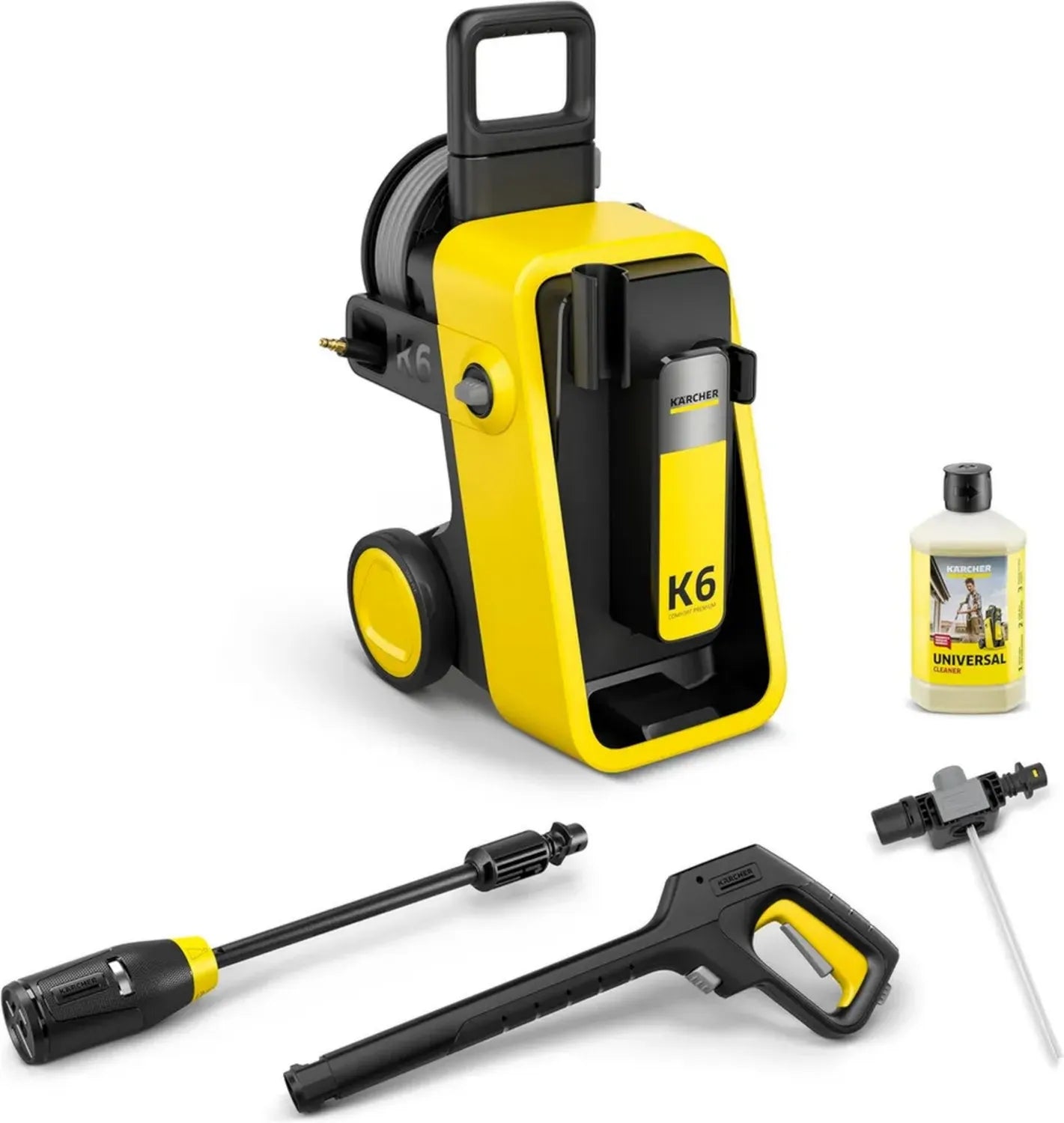 Kärcher Nettoyeur Haute Pression K 6 160 Bar, 510 l/h, 50 m²/h, 18,2 kg avec Buse Multi Jet et Enrouleur