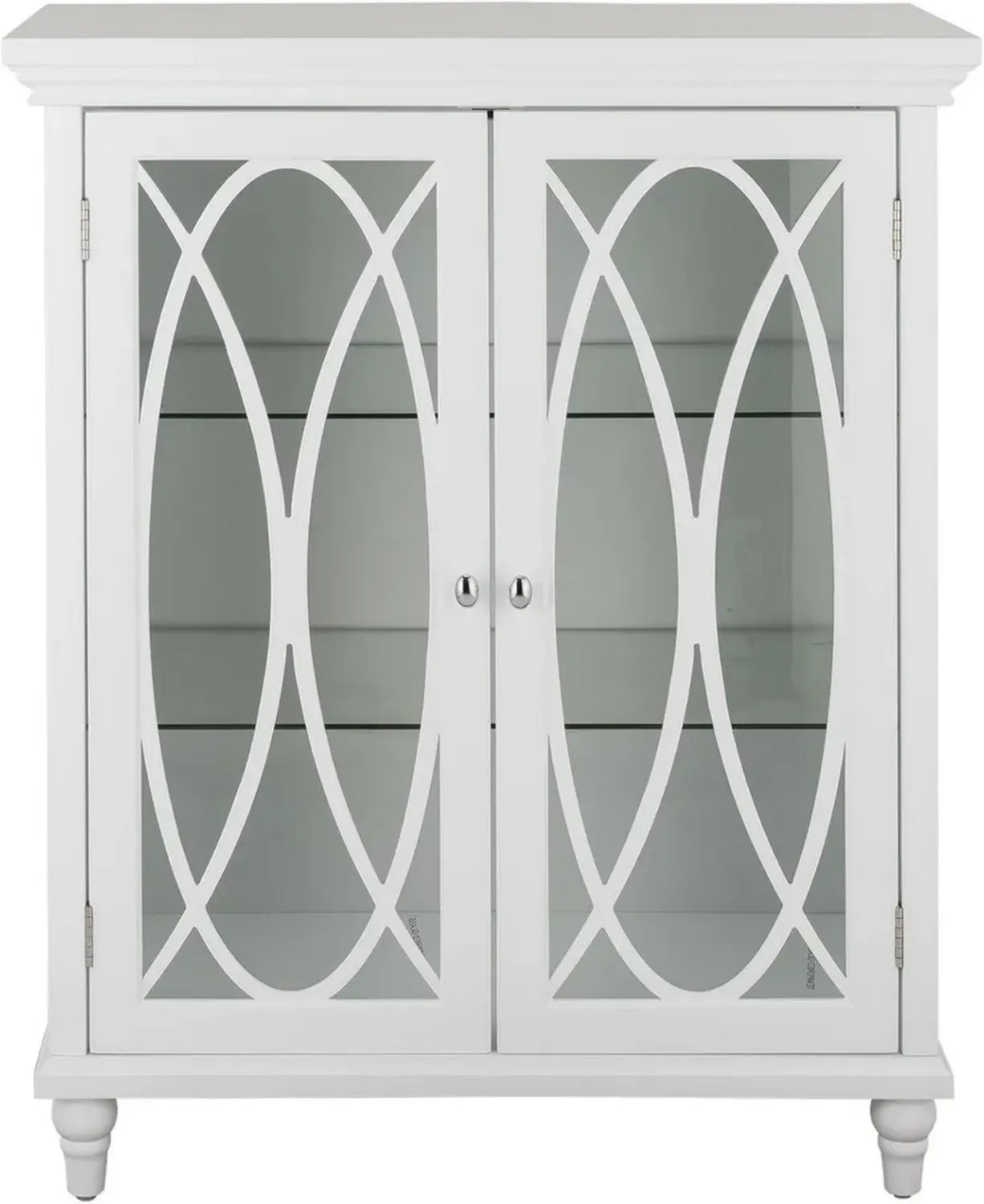 Armoire de Rangement Florence en Bois avec Étagères Ajustables, Blanche