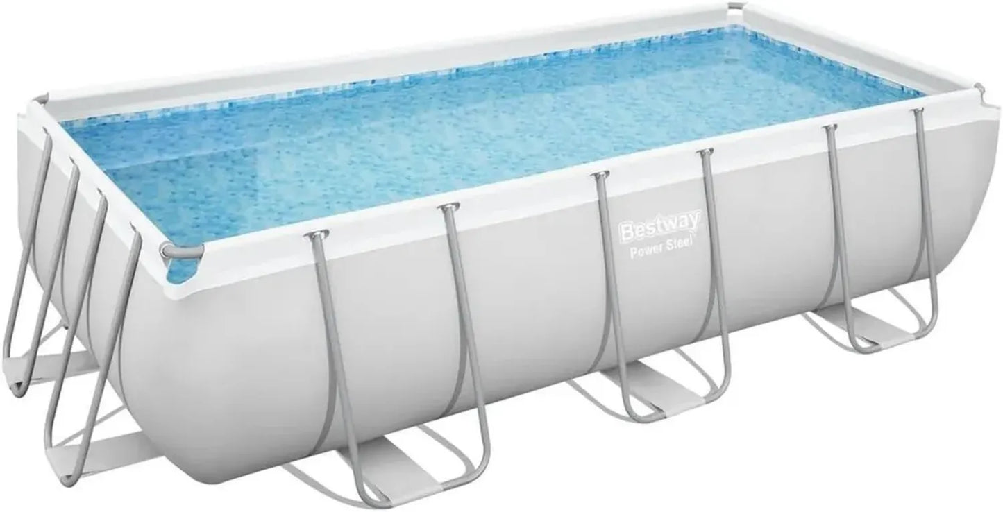 Piscine Rectangulaire Hors Sol 6478 L avec Pompe et Filtre à Sable - Robuste et Facile à Monter