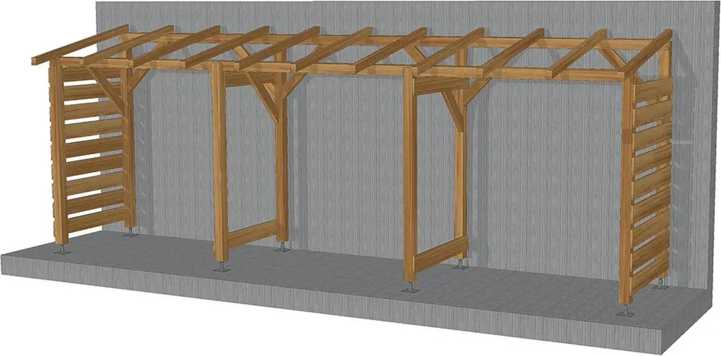 Abri de Jardin en Bois 6m, Non Couvert, Sans Plancher, Traitement Classe 3