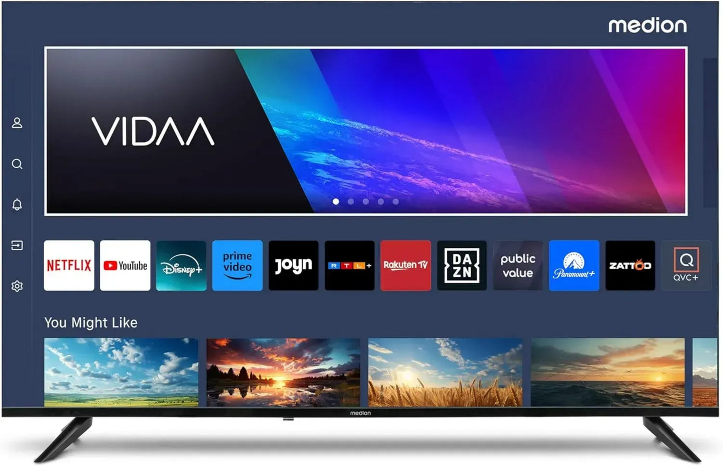 Téléviseur MEDION 43 Pouces 4K UHD avec Accès Smart et HDR10
