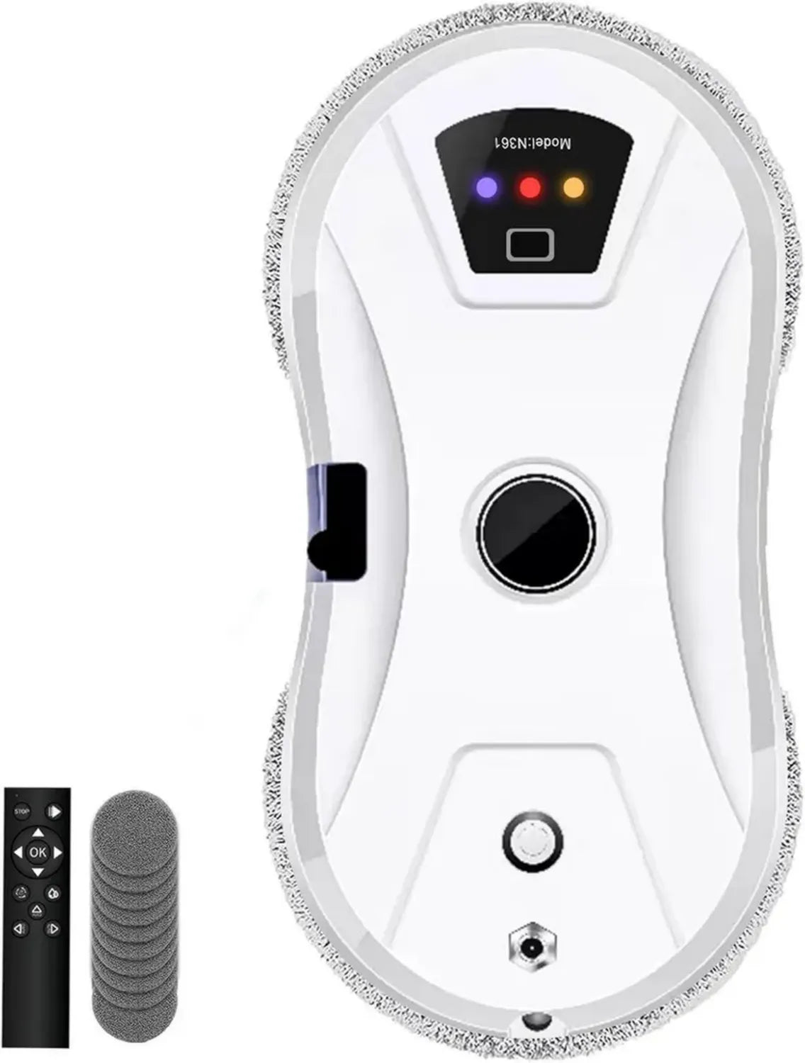 Robot Nettoyeur de Vitres Automatique avec Aspiration Puissante 2800Pa, Adapté aux Surfaces Lisses