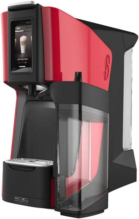 Machine à Café ESSSE S20.Latte pour Espresso et Cappuccino - Écran Intégré - Rouge Élégant