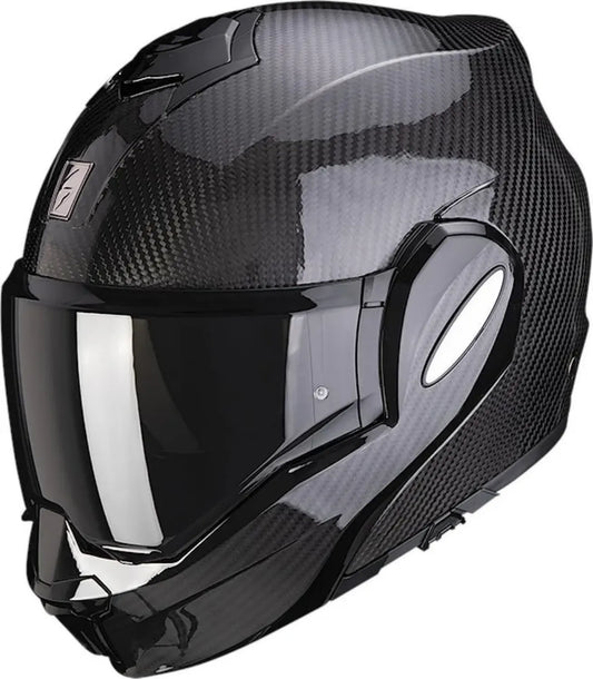 Casque Scorpion Exo-Tech Evo Solid Carbone, Noir, Taille S