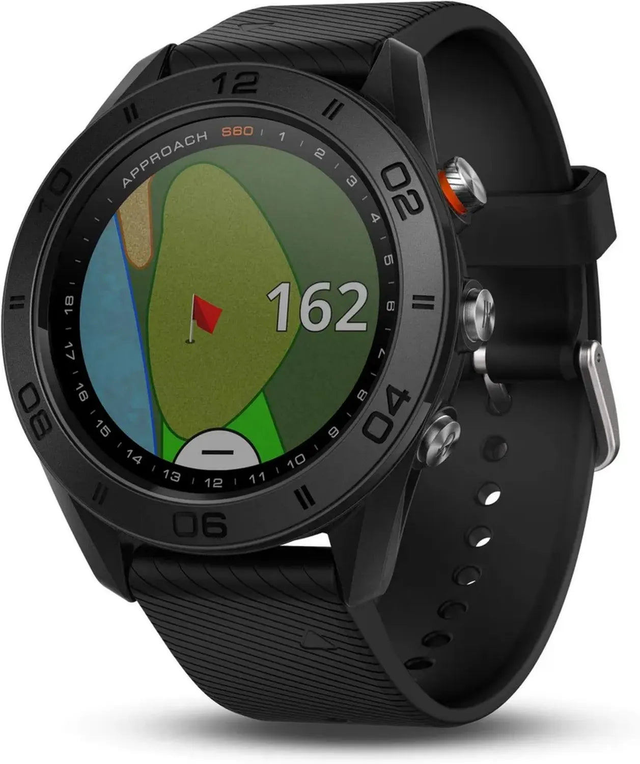 Garmin Approach S60 - Montre de Golf GPS avec Bracelet en Silicone Noir
