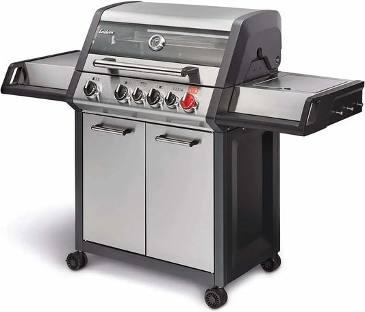 Barbecue à Gaz Monroe Pro 4 SIK Turbo avec 4 Brûleurs, Zone Turbo, et Infrarouge