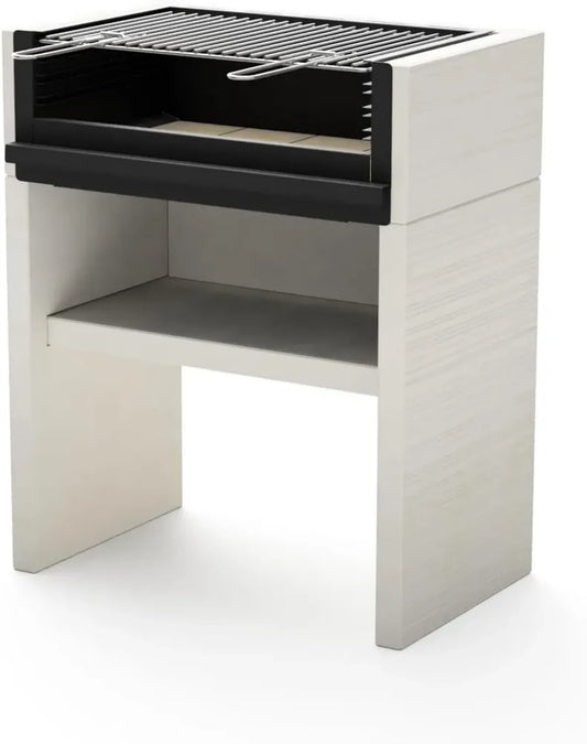 Gril Fixe VENIT Flex en Acier pour Bois et Charbon - 78x47x95 cm - Idéal pour Jardin et Terrasse