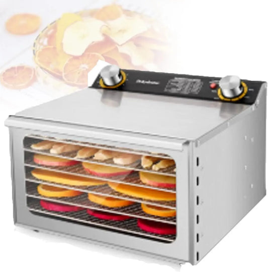 Déshydrateur Alimentaire en Acier Inoxydable avec Minuterie 12h et Température Réglable