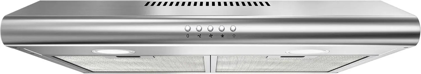 Hotte Aspirante 60cm FIREGAS, 3 Vitesses, Moteur Silencieux, LED, Filtre à Charbon, Inox