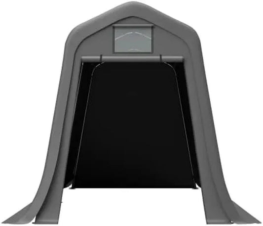 Abri pour moto et vélo imperméable en polyéthylène avec toit pointu et protection UV, 366 x 213 x 225 cm