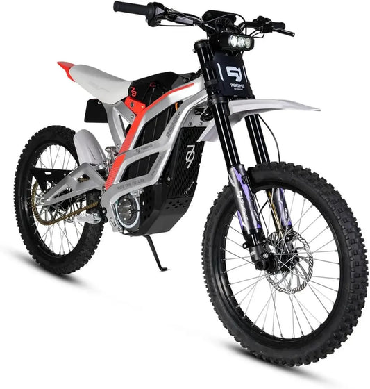 Moto électrique tout-terrain 79Bike Falcon Pro 19'' pour adultes, batterie lithium 72V 35Ah, autonomie 125 km, moteur 10kW, couple 410Nm