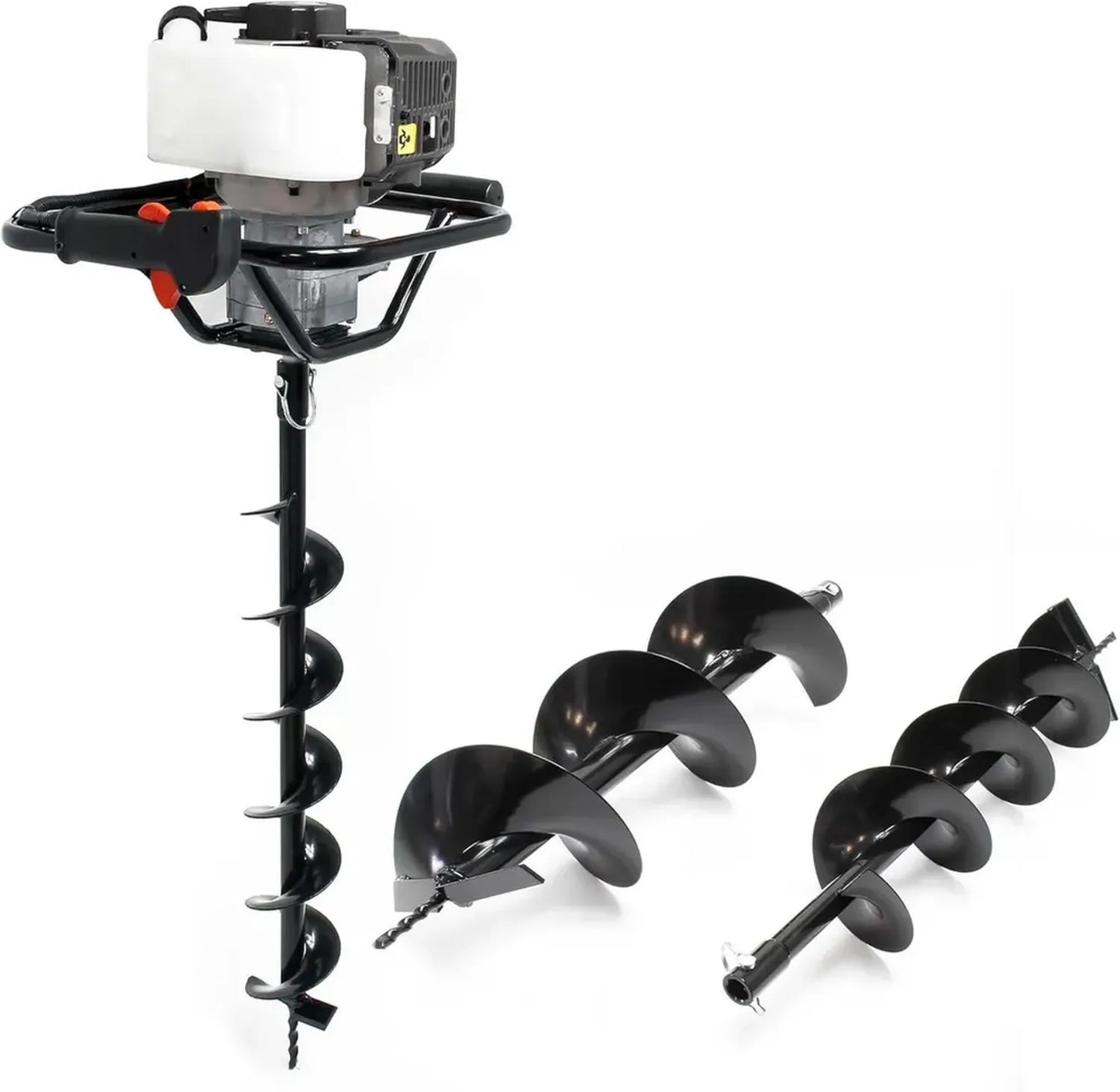 Perceuse à Terre Essence 52 cm³ - Kit avec Vis sans Fin 100 mm, 150 mm, 200 mm