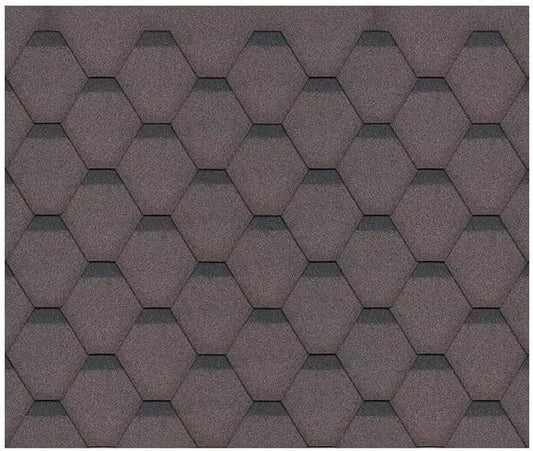 Tuiles Bitumineuses Hexagonales Marron pour Toiture de Chalet - Timbela M336