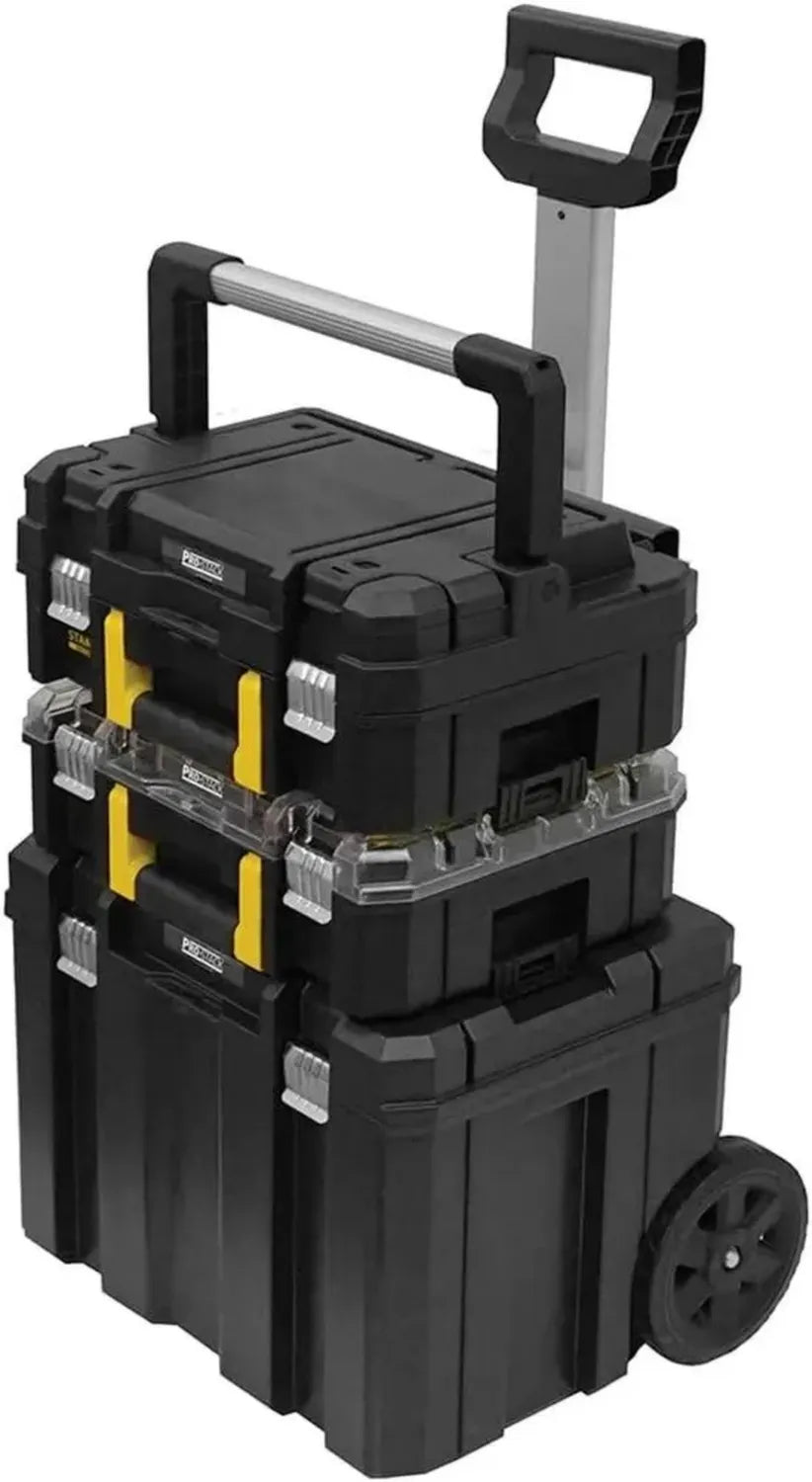 Ensemble Mobile FATMAX PRO-STACK STANLEY avec 3 Éléments et Poignée Télescopique