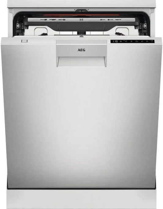 Lave-vaisselle AEG 60 cm, 14 couverts, AirDry, écran XL, fonction hygiénique, moteur inverter
