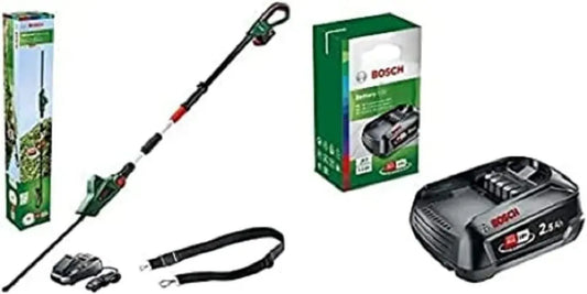 Taille-haies télescopique sans fil Bosch UniversalHedgePole 18 avec batterie 18V 2,5Ah et chargeur, lame de 43 cm