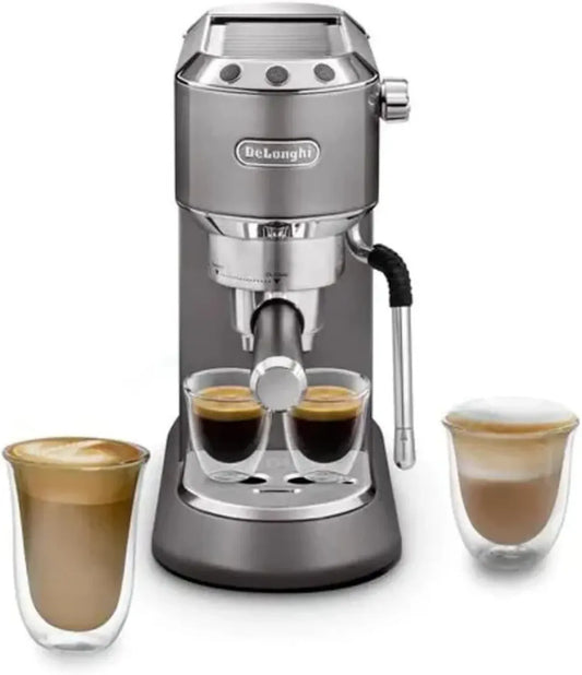 Machine à café manuelle De'Longhi Dedica EC885.M avec buse vapeur pour cappuccinos